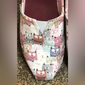 Skechers Women's Cat Print Flats - Pink and Cream